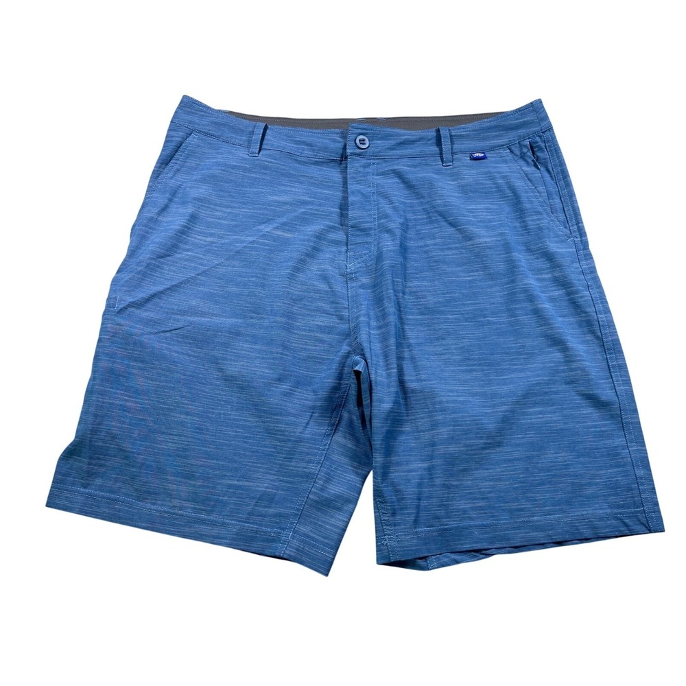 AFTCO Men's Performance Fishing Shorts Size 40 Blue Flat Front Stretch